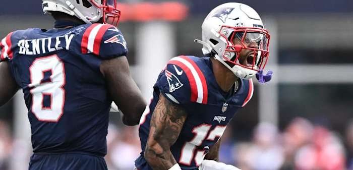 Jones (13) has been catapulted to the elder statesmen of the Patriots' defense due to some injuries